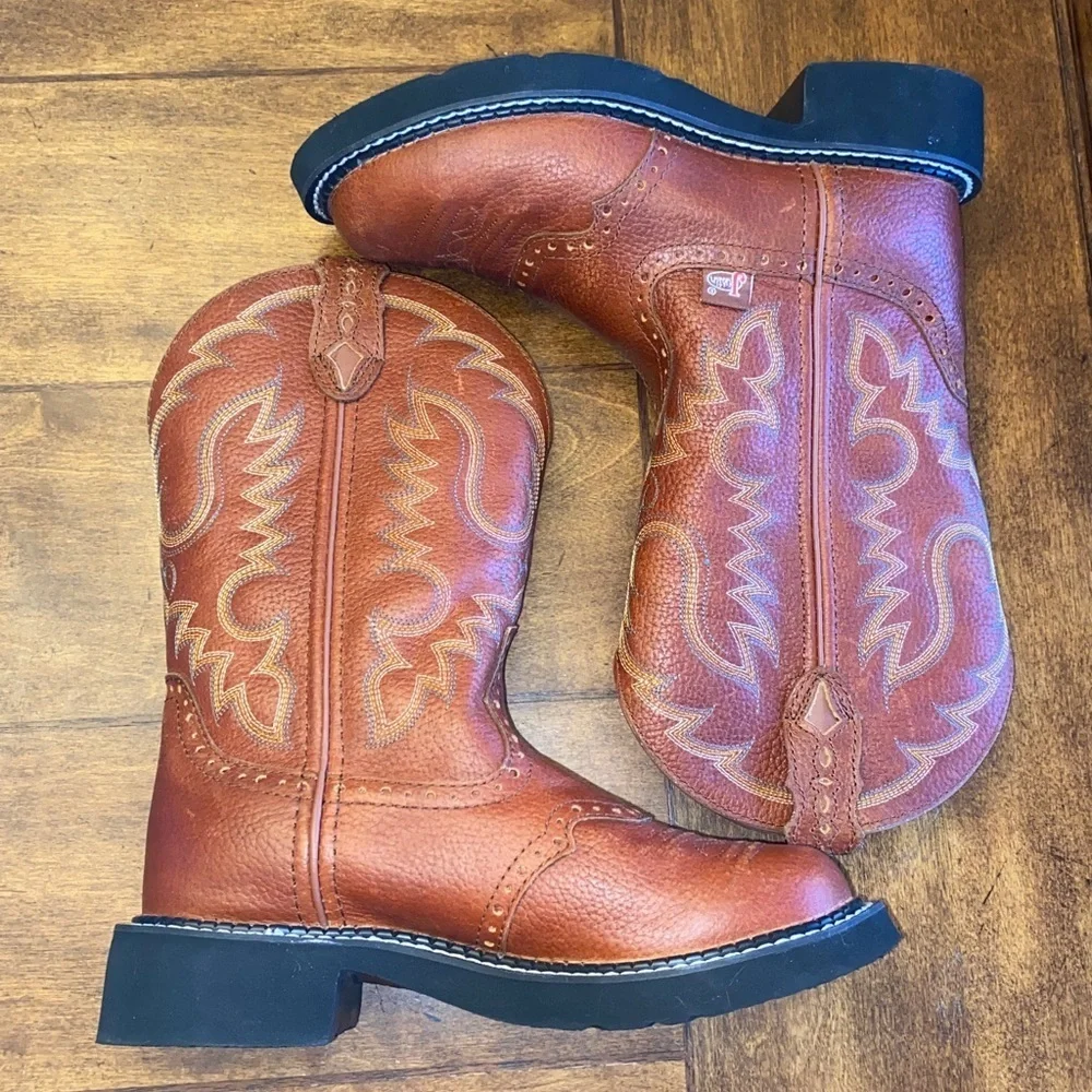 Justin Boots Gypsy Brown Western Cowboy Boots 🆕